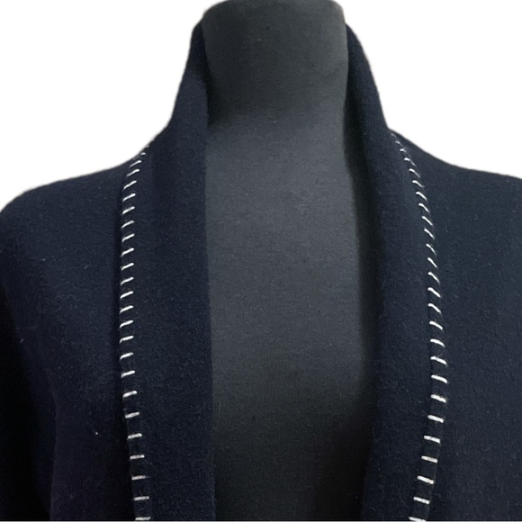 Navy Blue Open Cardigan - Picture 2 of 4